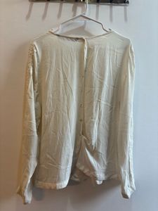 Lace off white formal top ZARA (S-M size)