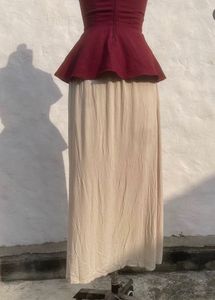 Elegant Peplum Top &amp; Skirt Set