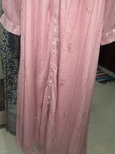 Elegant Pink Sheer Kurta