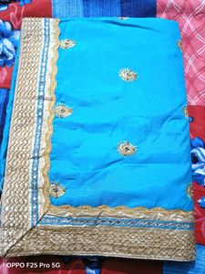 Beautiful Sky Blue Saree