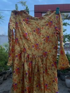 Yellow Floral Maxi Dress