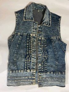 Sparkling Denim Vest