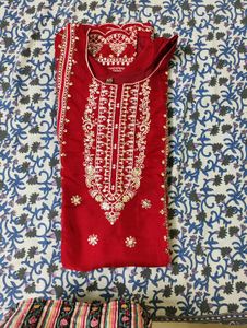 Red Embroidered suit