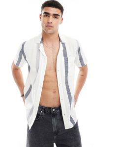 HOLLISTER Men's Striped half Sleeve Shirt