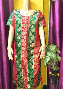 Chanderi Katan Bridal Kurti beautiful look
