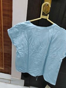 Light Blue Graphic Print T-Shirt