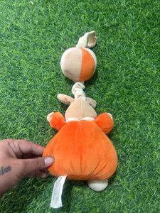 Orange Bunny Plush Musical Toy