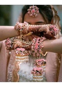 Bridal Floral Hand Jewelry Set