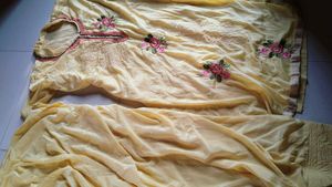 Yellow Embroidered Kurta with Pants