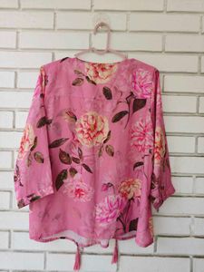 Vibrant Floral Print Tunic Top