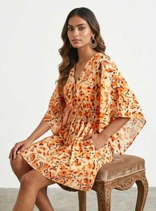 Boho Floral Print Mini Dress