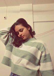 Striped Knit Pullover Sweater