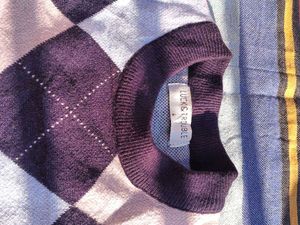 Argyle Cropped Sweater