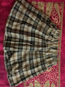 Plaid Pleated Mini Skirt