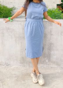 Blue T-Shirt Dress