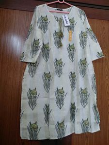 Elegant Floral Print Kurta