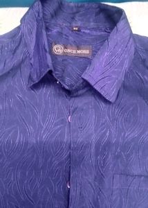 Elegant Dark Blue Party Wear Shirt