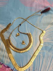 Traditional Gold Coin Necklace Set