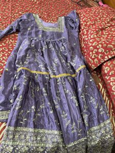 Beautiful Purple Embroidered Kurta Set
