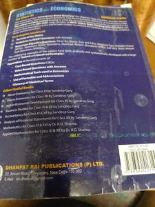 Statistics for Economics - Class XI Textbook