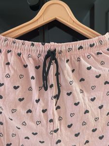 Cute Pink Heart Shorts, Waist- 28 Strechable