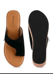 Chic Black Wedge Sandals