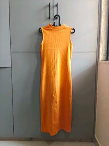 Sleeveless Mock Neck Midi Dress