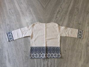 Embroidered White  Top