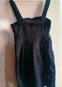 Dark Wash Denim Button-Front Mini Dress
