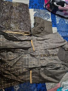Elegant Grey Kurta Set with Dupatta
