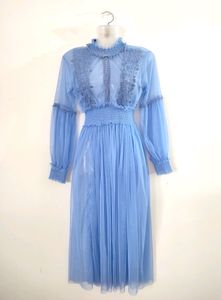Blue Net Dress ( Women)