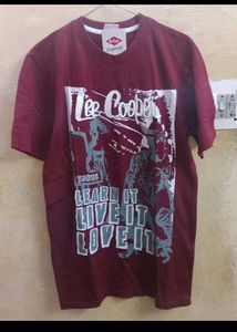 LEE COOPER Maroon Men's Tshirt