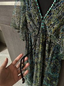 Zudio Paisley Print Georgette Maxi Dress / Gown
