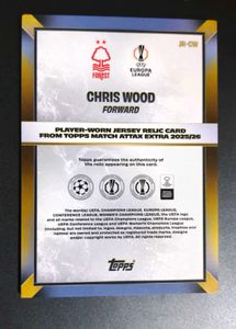 Topps Match Attax Extra Jersey Relic