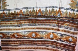 Elegant Cream Saree with Brown Border