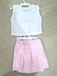 Partywear Girls Top &amp; Skirt - 9-12mo
