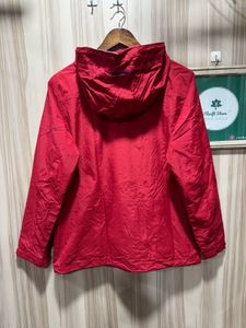 light weight New Balance Red Hooded Jacket