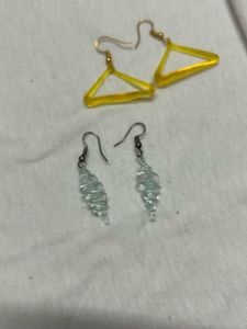 Unique Triangle & Swirl Earrings