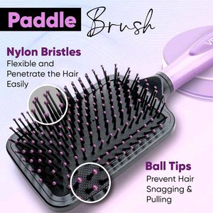 Vega Paddle Hair Brush with Cleaning Comb