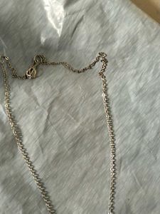Delicate Silver Necklace with Green Beads
