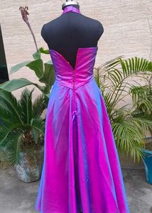 Stunning Iridescent Halter Neck Maxi Dress