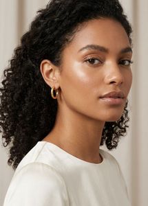 New Textured Gold Hoop Earrings