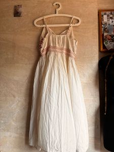 Embroidered Cream Sundress