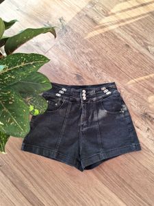 High Waisted Denim Shorts