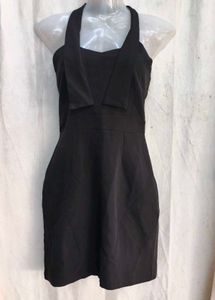 6249. Chic Black Halter Neck Dress