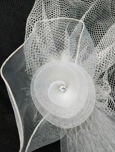Elegant White Bow Fascinator Hair Clip
