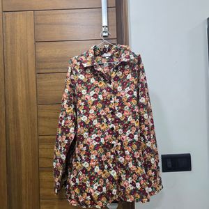 Floral Print Long Sleeve Shirt