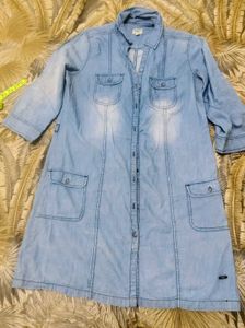Stylish Blue Denim MAX Shirt Dress