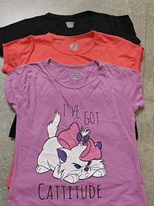 3 Pack Girls T-Shirts 5-6years
