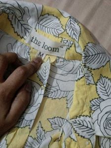 Yellow Floral Printed Kurti